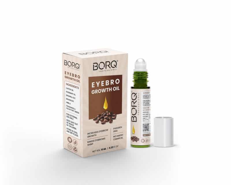 BORQ Eyebrow Growth Oil For Eyebrows & Eyelashes Growth | With 100% Pure Virgin Castor, Rosemary Oil | No Parabens, No Harmful Chemicals | Made With Natural Ingredients | for Man & Women | 10ml