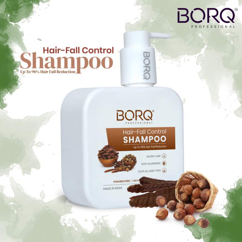 BORQ Hair-Fall Control Hair Shampoo 250ml | For Reduces hair fall and breakage  | Up to 98% Hair Fall Reduction | No Parabens, No Harmful Chemicals | For All Hair types | For Man & Women - Image 2