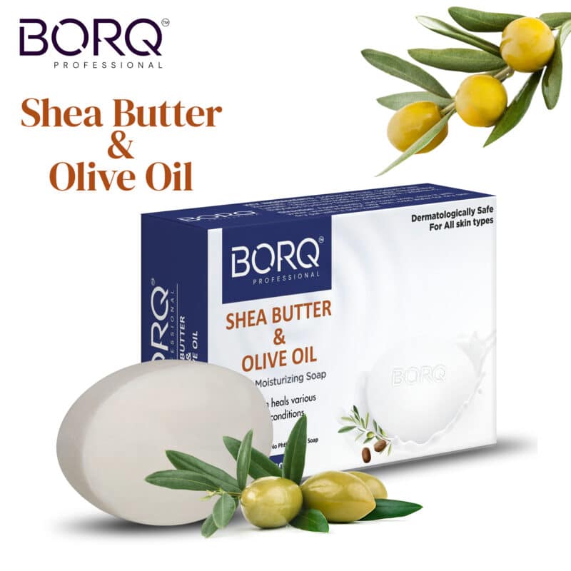 BORQ Shea Butter & Olive Oil Goat Milk Extra Moisturizing Bath Soap 100gm | For skin heals various skin conditions | No Parabens, No Harmful Chemicals | for All Skin Type - Image 4