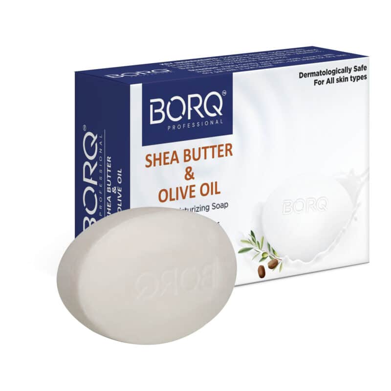 BORQ Shea Butter & Olive Oil Goat Milk Extra Moisturizing Bath Soap 100gm | For skin heals various skin conditions | No Parabens, No Harmful Chemicals | for All Skin Type