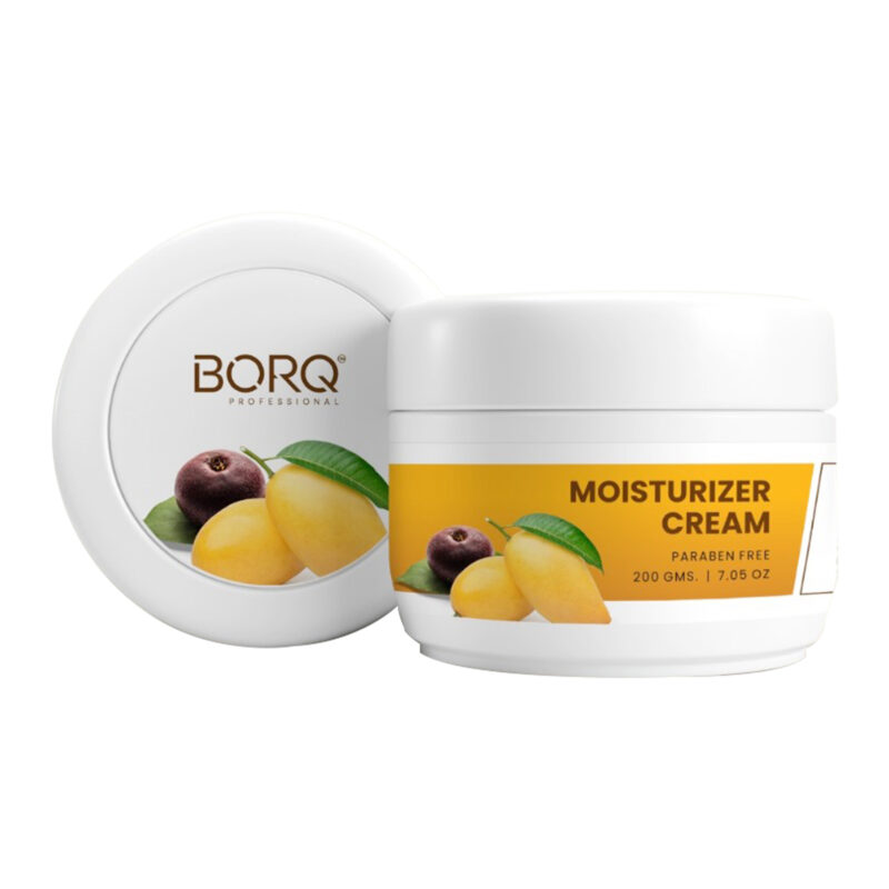BORQ Moisturizer Cream For Face, Hand & Body, Instant Hydration | For Dry Skin, Normal Skin & Sensitive Skin | Non-Greasy Cream | Suitable for All Skin Types | for Man & Women | 200gm