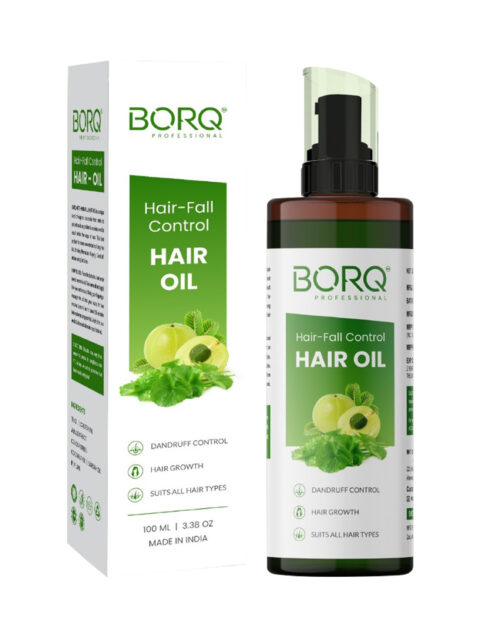 BORQ Hair Oil For Hair-Fall Control & Stronger, Thicker hair | Improves Scalp health | Made With Natural Ingredients | For Man & Women | Suitable for All Hair Types | 100ml