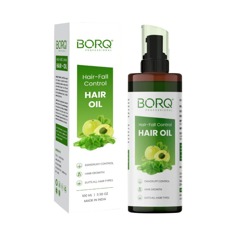 BORQ Hair Oil For Hair-Fall Control & Stronger, Thicker hair | Improves Scalp health | Made With Natural Ingredients | For Man & Women | Suitable for All Hair Types | 100ml