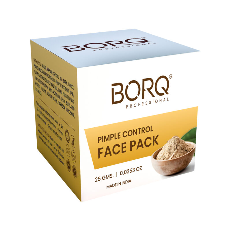 BORQ Pimple Control Face Pack | Helps In Clear Pimple-Free Skin & Controls Excess Oil | Anti Pimple And Oil Control | It Reduces Acne Scars and Oily Skin | for Man & Women | 25gm