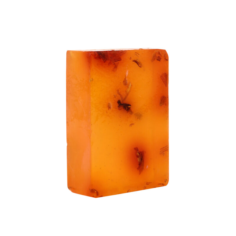 BORQ Palash Petals & Saffron Glycerin Bath Soap 100gm | For skin cleansing & moisturizing | 98% Pure Glycerin & Natural Oils | No Parabens, No Harmful Chemicals | for All Skin Types - Image 2