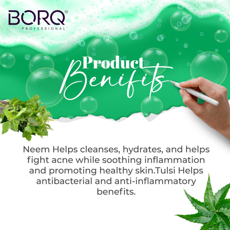 BORQ Neem & Tulsi Handmade Glycerin Bath Soap 100gm | for skin clear & glowing | 98% Pure Glycerin & Natural Oils | No Parabens, No Harmful Chemicals | for All Skin Types - Image 5