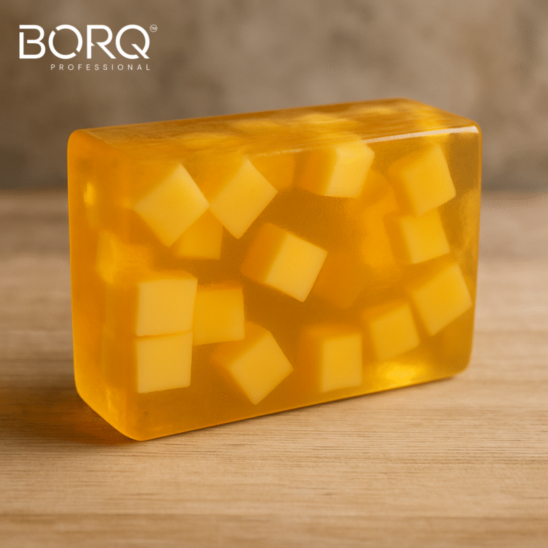 BORQ Papaya Cube Handmade Glycerin Bath Soap 100gm | for enriched radiant and healthy skin | 98% Pure Glycerin & Natural Oils | No Parabens, No Harmful Chemicals | for All Skin Type - Image 2
